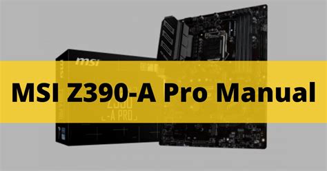 z390 motherboard manual.